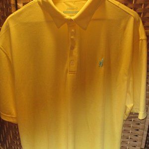 Johnny-O mens 3 button yellow polo